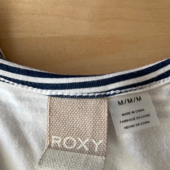 ROXY Beach Dress Maxi Navy Blue/White Striped Size M - Picture 9 of 11